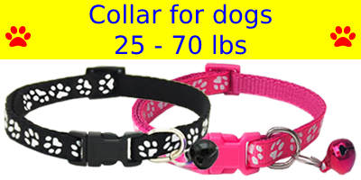 small pet collar with bell reflective dog cat