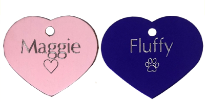 kitty cat face pet tag engraved